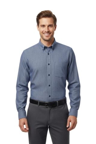 Erkek Klasik Petek Dokulu Uzun Kol Gömlek 3814 BGL-ST04817