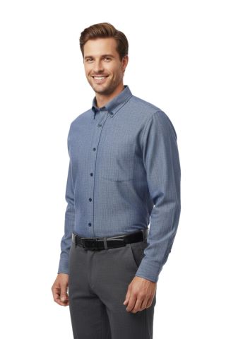 Erkek Klasik Petek Dokulu Uzun Kol Gömlek 3814 BGL-ST04817