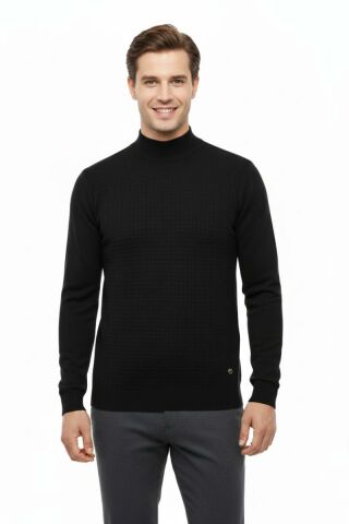 Erkek Yarım Balıkçı Kazak Çelik Örgü Regular Kalıp 5204B BGL-ST04855