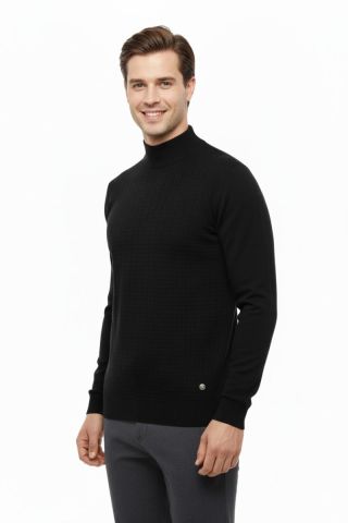 Erkek Yarım Balıkçı Kazak Çelik Örgü Regular Kalıp 5204B BGL-ST04855