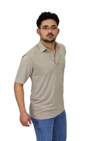 Erkek Büyük Beden Gömlek Yaka Tişört T6065 BGL-ST04540