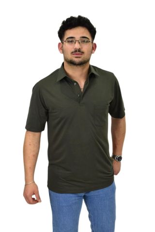 Erkek Büyük Beden Gömlek Yaka Tişört T6065 BGL-ST04540