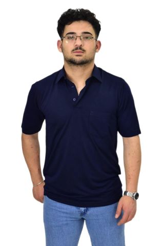 Erkek Büyük Beden Gömlek Yaka Tişört T6065 BGL-ST04540