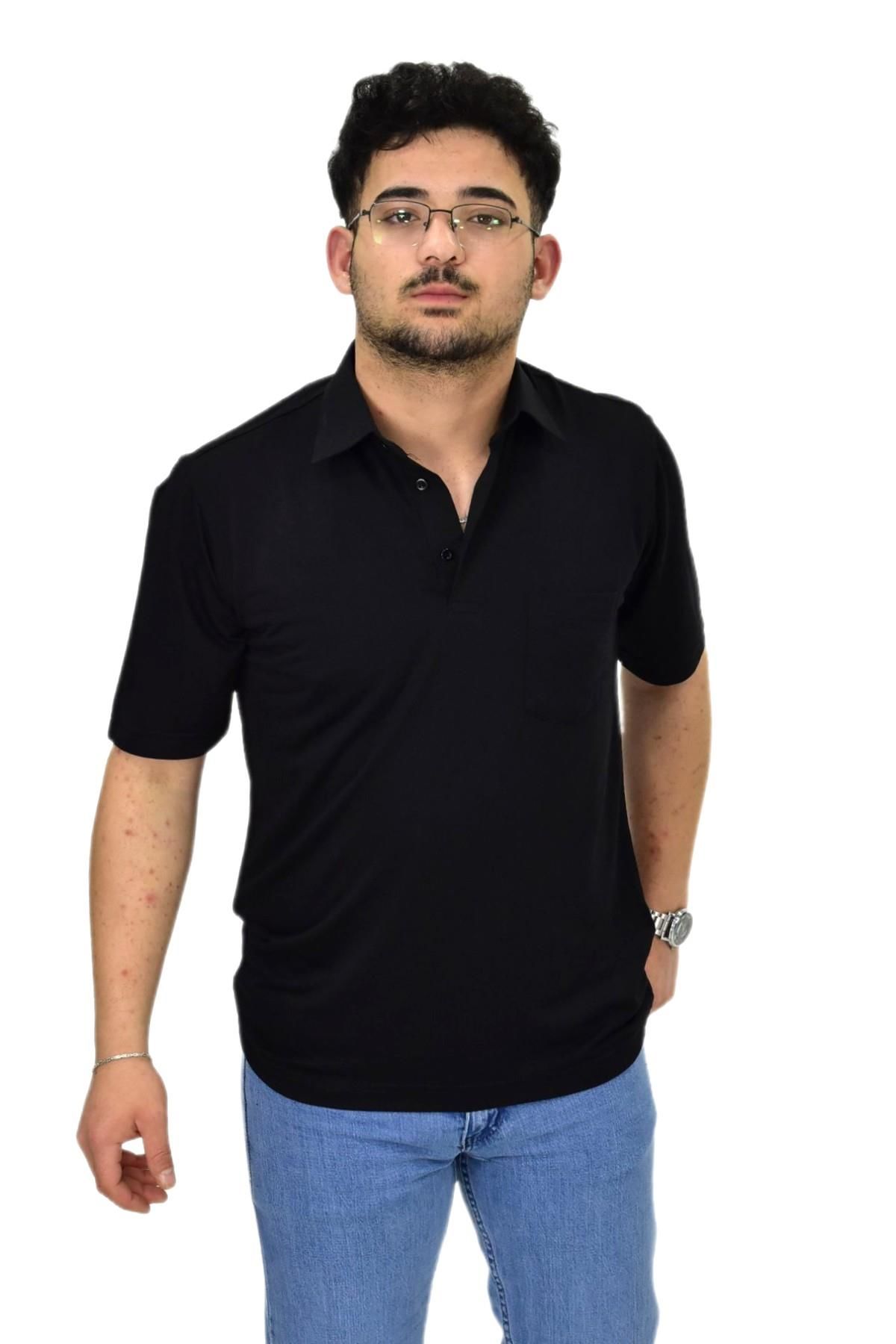 Erkek Büyük Beden Gömlek Yaka Tişört T6065 BGL-ST04540