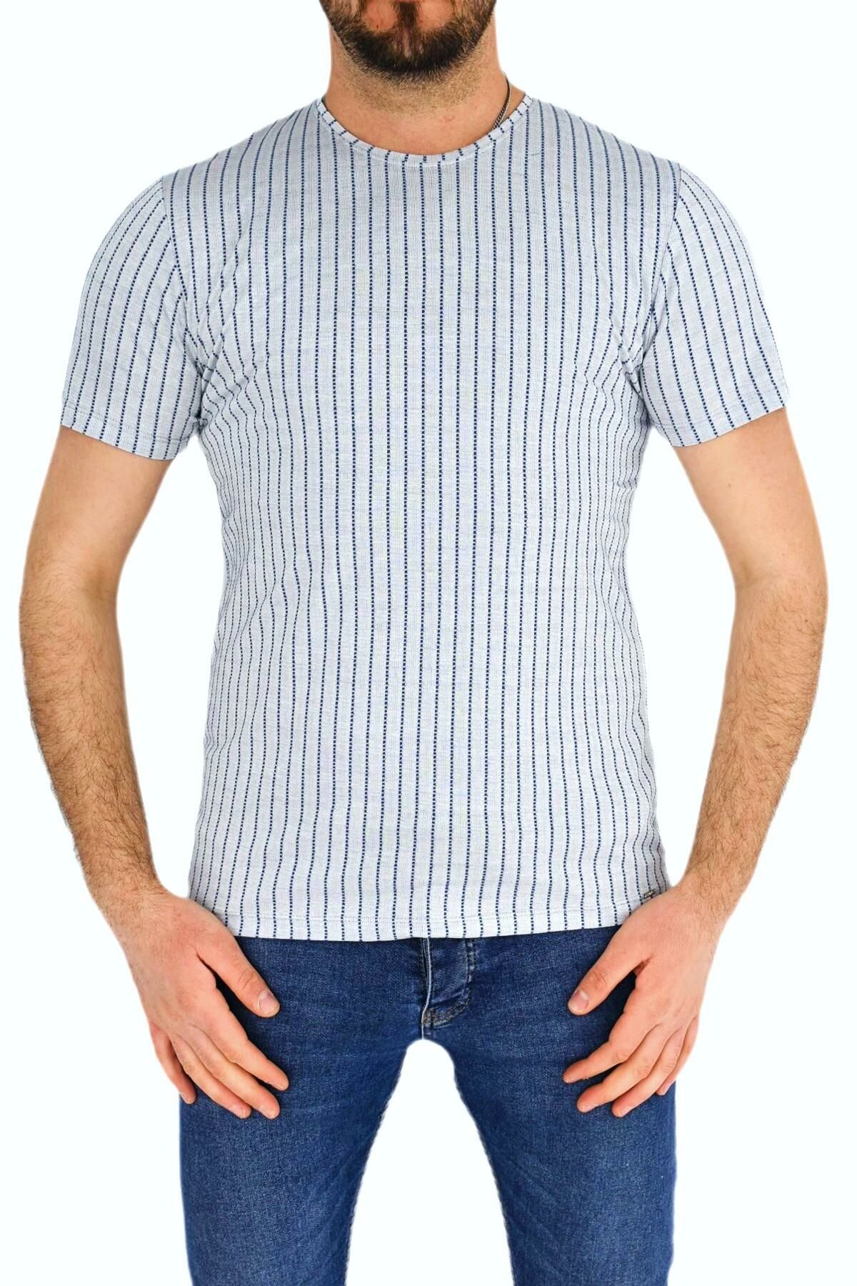 Erkek Sıfır Yaka Tişört T-748 BGL-ST01828