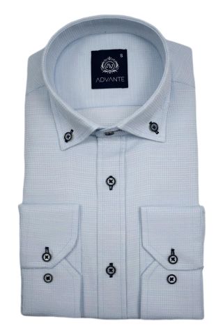 Erkek Silim Fitt Uzun Kol Gömlek Hasır Dokuma BGL-ST02983