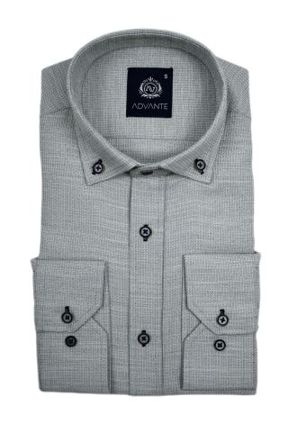 Erkek Silim Fitt Uzun Kol Gömlek Hasır Dokuma BGL-ST02983