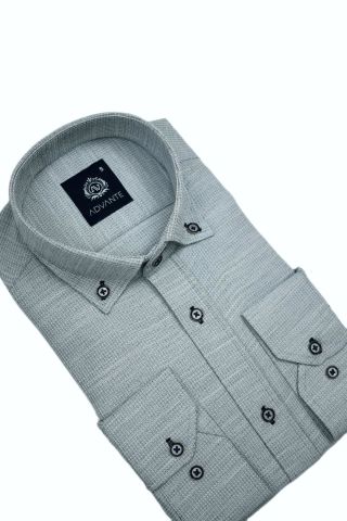 Erkek Silim Fitt Uzun Kol Gömlek Hasır Dokuma BGL-ST02983