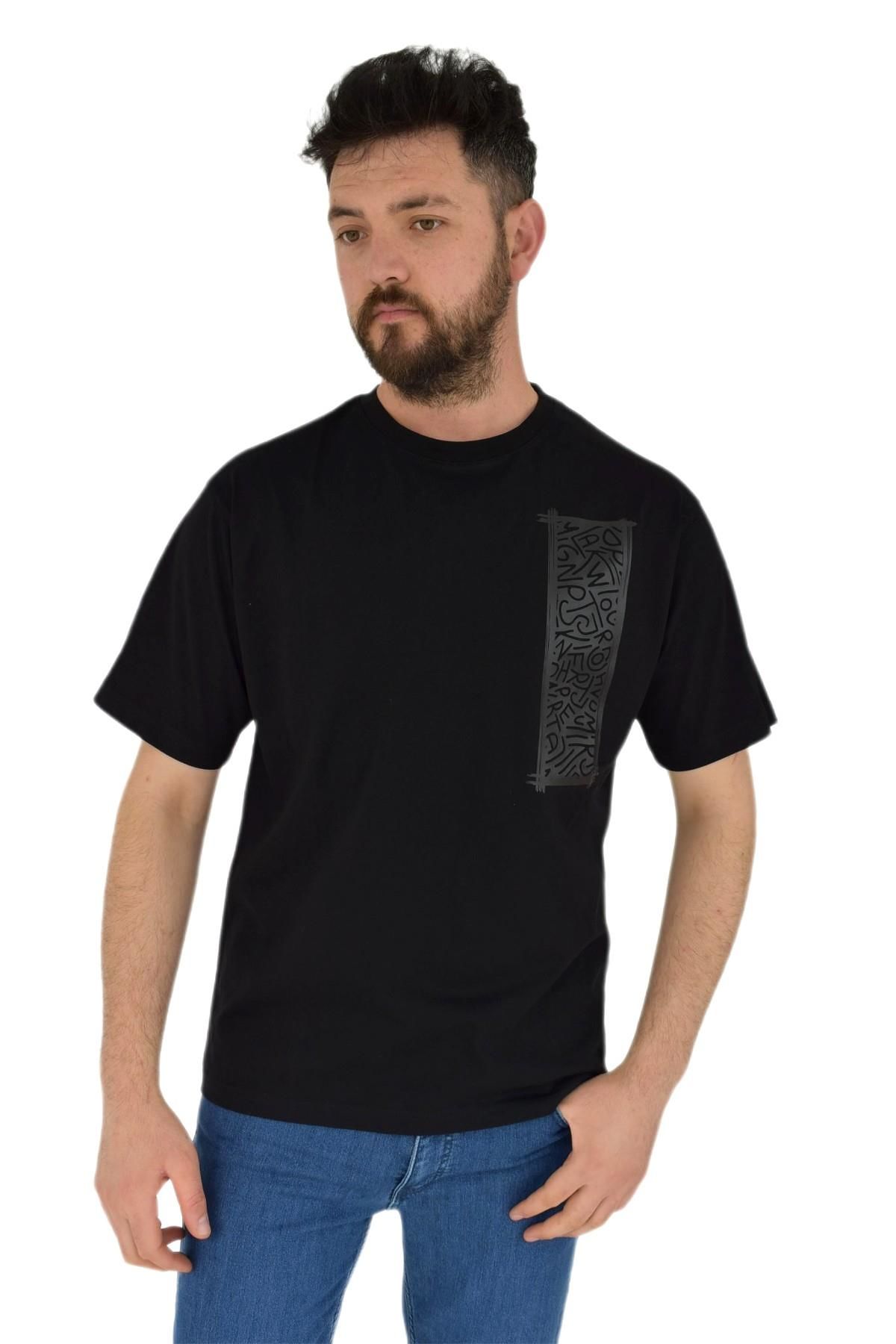 Erkek Baskılı Oversize Tişört 2380 BGL-ST02803