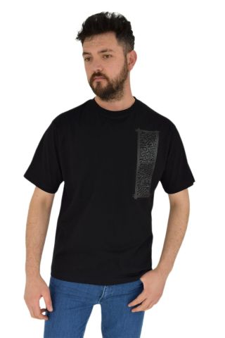 Erkek Baskılı Oversize Tişört 2380 BGL-ST02803