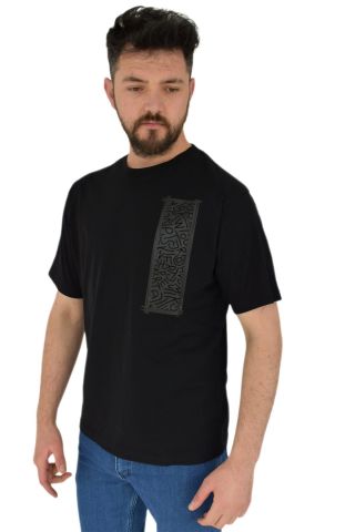 Erkek Baskılı Oversize Tişört 2380 BGL-ST02803
