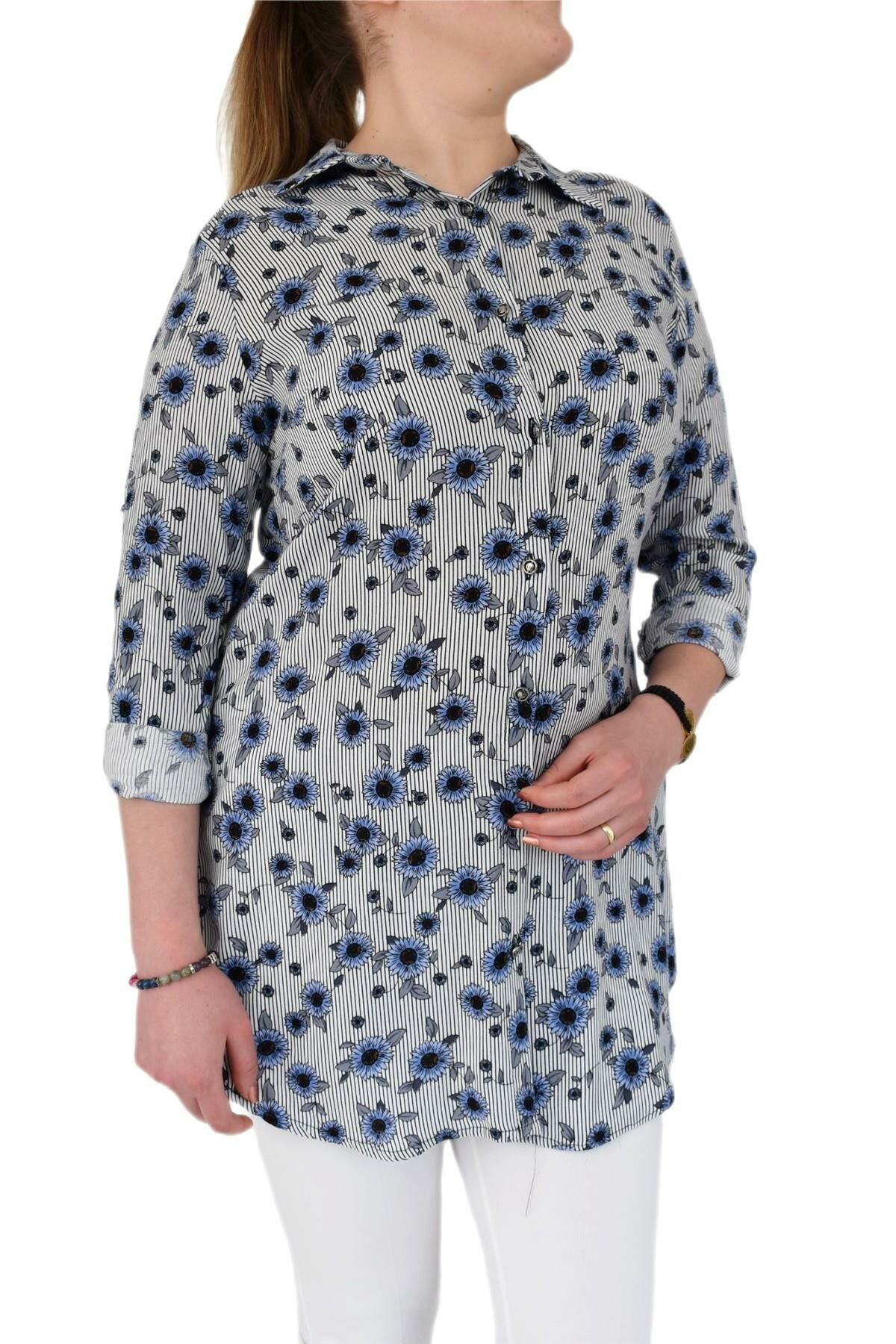 Kadın Tunik Papatya Desenli Almira 1597 Bgl-st00999