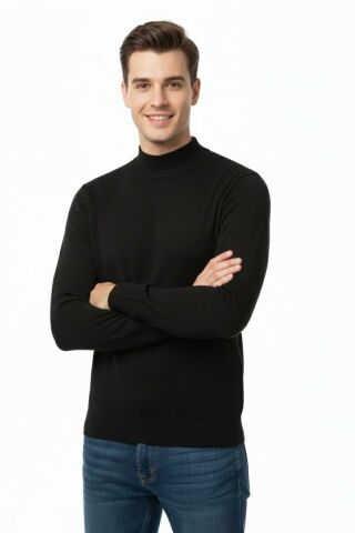 Erkek Yarım Balıkçı Kazak Çelik Örgü Regular Kalıp 4241B BGL-ST04854