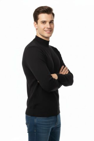 Erkek Yarım Balıkçı Kazak Çelik Örgü Regular Kalıp 4241B BGL-ST04854