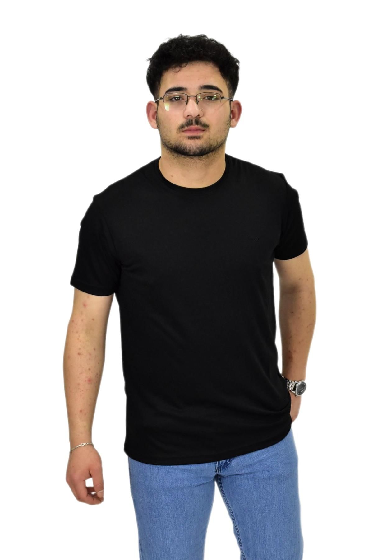 Erkek Sıfıryaka Düz Merserize Tişört T6034 BGL-ST04527