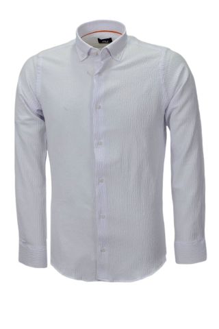 Erkek Silim Fit Spor Gofre Uzun Kol Gömlek BGL-ST03898