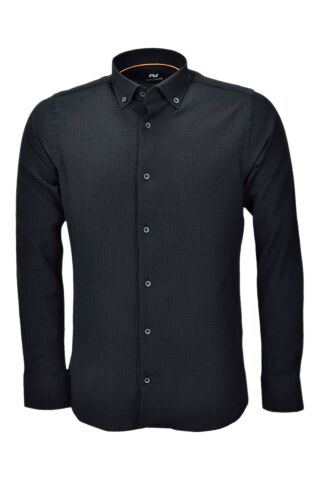 Erkek Silim Fit Spor Gofre Uzun Kol Gömlek BGL-ST03898