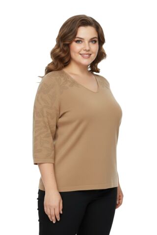 Kadın V Yaka Yaka Truva Kol Kazak BGL-ST05081