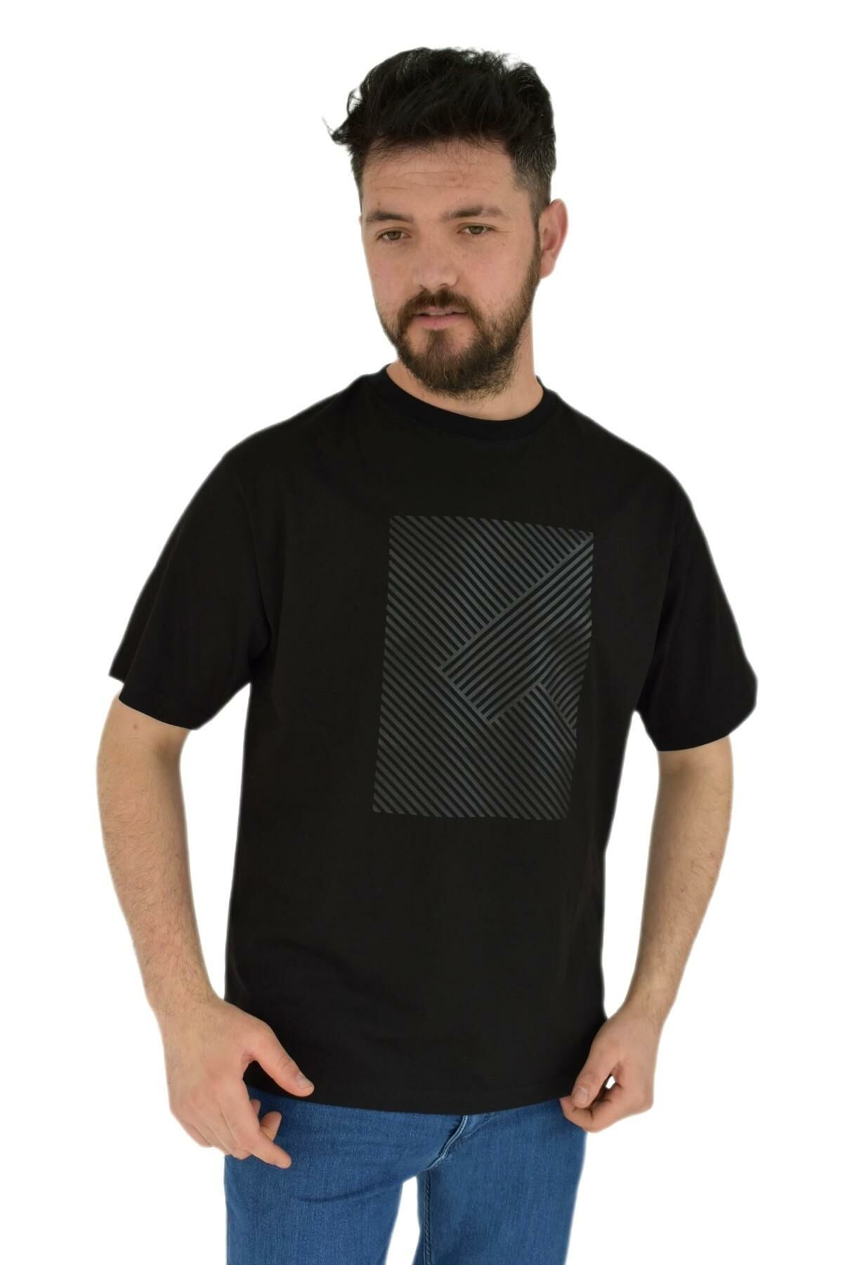 Erkek Baskılı Oversize Tişört 2379 BGL-ST02804