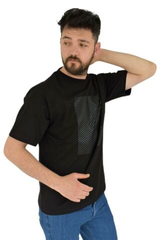 Erkek Baskılı Oversize Tişört 2379 BGL-ST02804