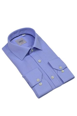 Erkek Slim Fitt Uzun Kol Petek Dokulu Gömlek 2400 BGL-ST04810