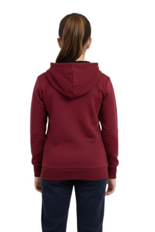 Çocuk Bordo Kapüşonlu Cepli 3 İplik Kız Erkek Sweatshirt BGL-ST05004