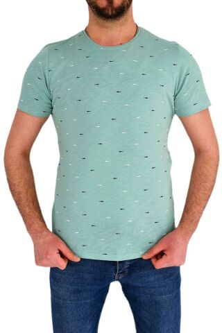 Erkek Sıfır Yaka Tişört T-768 BGL-ST01834