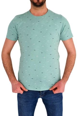 Erkek Sıfır Yaka Tişört T-768 BGL-ST01834