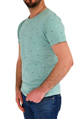 Erkek Sıfır Yaka Tişört T-768 BGL-ST01834