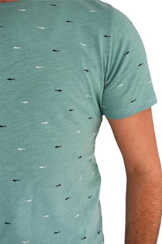 Erkek Sıfır Yaka Tişört T-768 BGL-ST01834