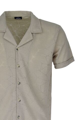 Erkek Apaçi Yaka Kısa Kol Tişört 9939 BGL-ST03745