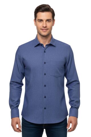 Erkek Kışlık Uzun Kol Tek Cepli Gömlek 3538 BGL-ST04804