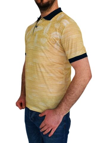 ÇİZGİ TRİKO ERKEK POLO YAKA PALMİYE TSHİRT 3514