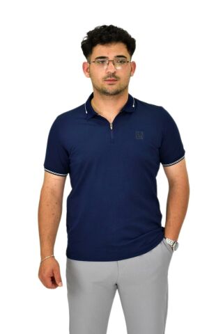 Erkek Polo Yaka Fermuarlı Tişört T237 BGL-ST04593