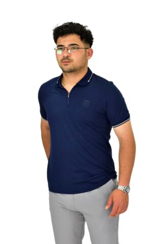 Erkek Polo Yaka Fermuarlı Tişört T237 BGL-ST04593