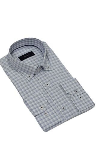 Erkek Klasik Piti Kare Tek Cepli Gömlek BGL-ST03906