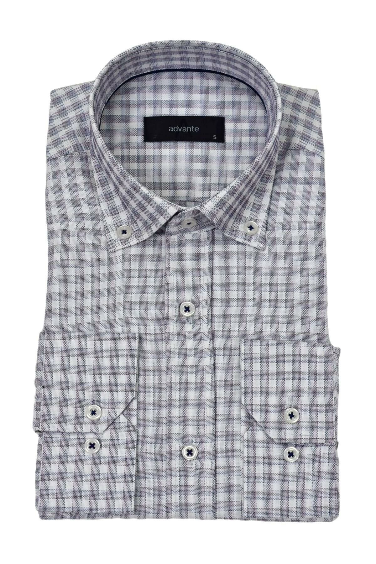 Erkek Klasik Piti Kare Tek Cepli Gömlek BGL-ST03906