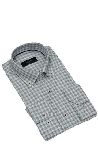 Erkek Klasik Piti Kare Tek Cepli Gömlek BGL-ST03906
