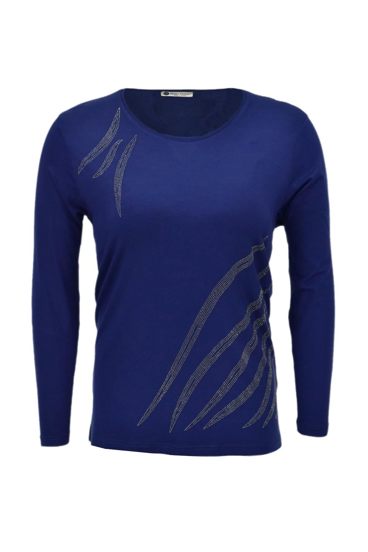 Kadın Uzun Kol Taşlı Bluz BGL-ST03786