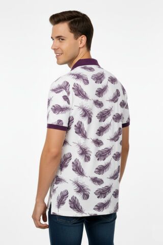 Erkek Yaprak Desenli Polo Yaka Tişört BGL-ST00524