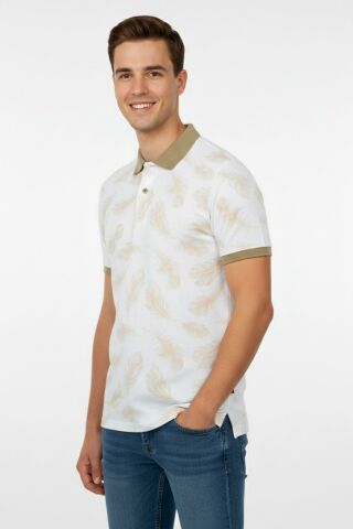 Erkek Yaprak Desenli Polo Yaka Tişört BGL-ST00524