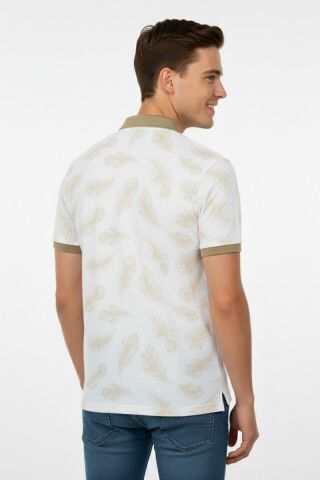 Erkek Yaprak Desenli Polo Yaka Tişört BGL-ST00524