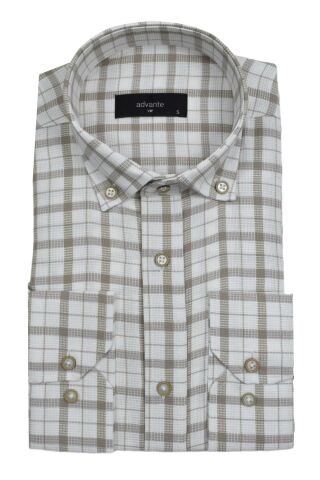 Erkek Ekose Klasik Uzun Kol Gömlek Waffle BGL-ST02986