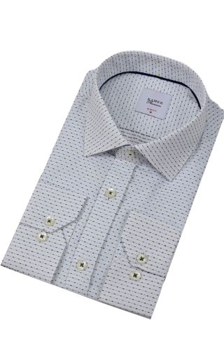 Erkek Puantiyeli Slim Fitt Uzun Kol Gömlek 2403 BGL-ST04376