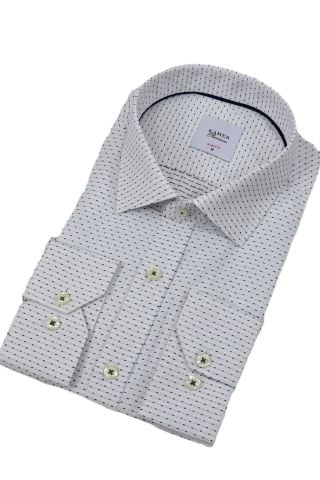 Erkek Puantiyeli Slim Fitt Uzun Kol Gömlek 2403 BGL-ST04376