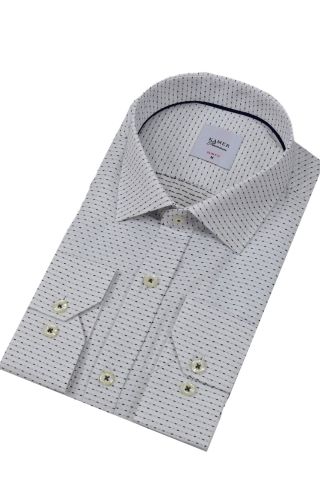 Erkek Puantiyeli Slim Fitt Uzun Kol Gömlek 2403 BGL-ST04376