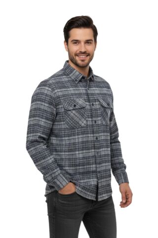 Erkek Kışlık Çift Cep Kapaklı Gömlek BGL-ST04931