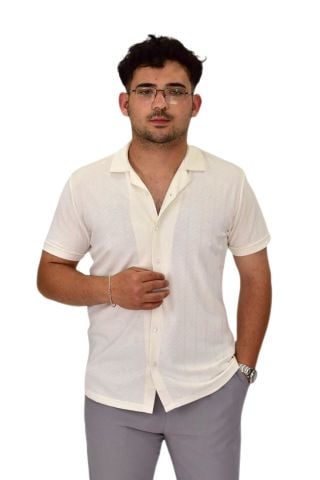 Erkek Apaçi Yaka Düğmeli Tişört 9655 BGL-ST04589