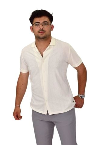 Erkek Apaçi Yaka Düğmeli Tişört 9655 BGL-ST04589