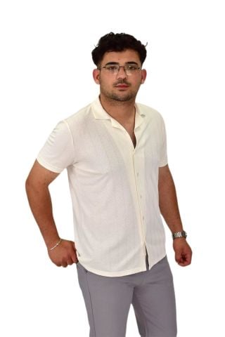 Erkek Apaçi Yaka Düğmeli Tişört 9655 BGL-ST04589